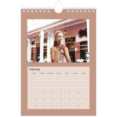 A5 Photo Calendar — Earth colours [February]