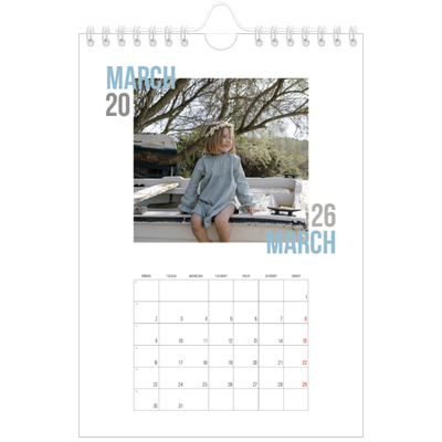 A5 Photo Calendar — Couple type [March]