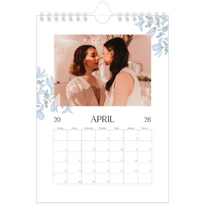 A5 Photo Calendar — Elegant floral [April]