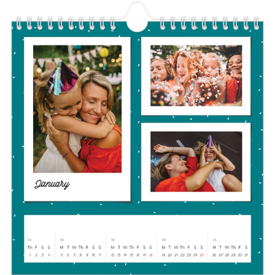 Square calendars  — Colour pop snapshots [January]