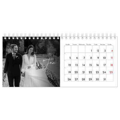 Desk calendars — Elegant script [January]
