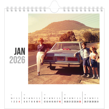 Square Photo Calendar — Abbreviated text