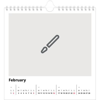 Square calendars  — Design your own calendar [February]