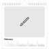 Square calendars  — Design your own calendar [February]
