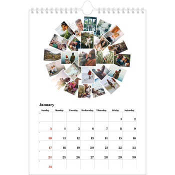 A4 Photo Calendar — Collage shapes