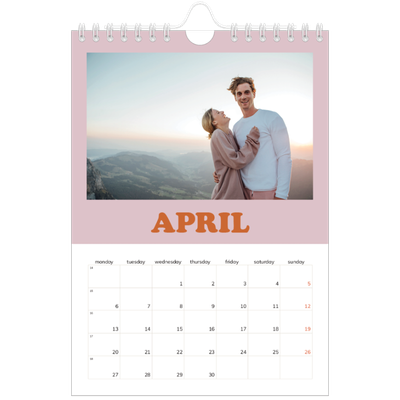 A5 Photo Calendar — Retro frames [April]