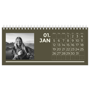 Desk Photo Calendar — Contemporary bold