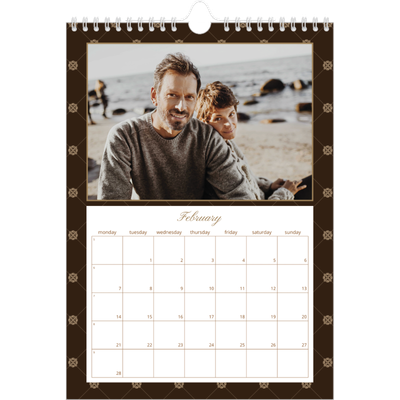 A4 Photo Calendar — Vintage monochrome [February]