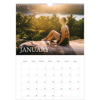 A3 Photo Calendar — Simple serif