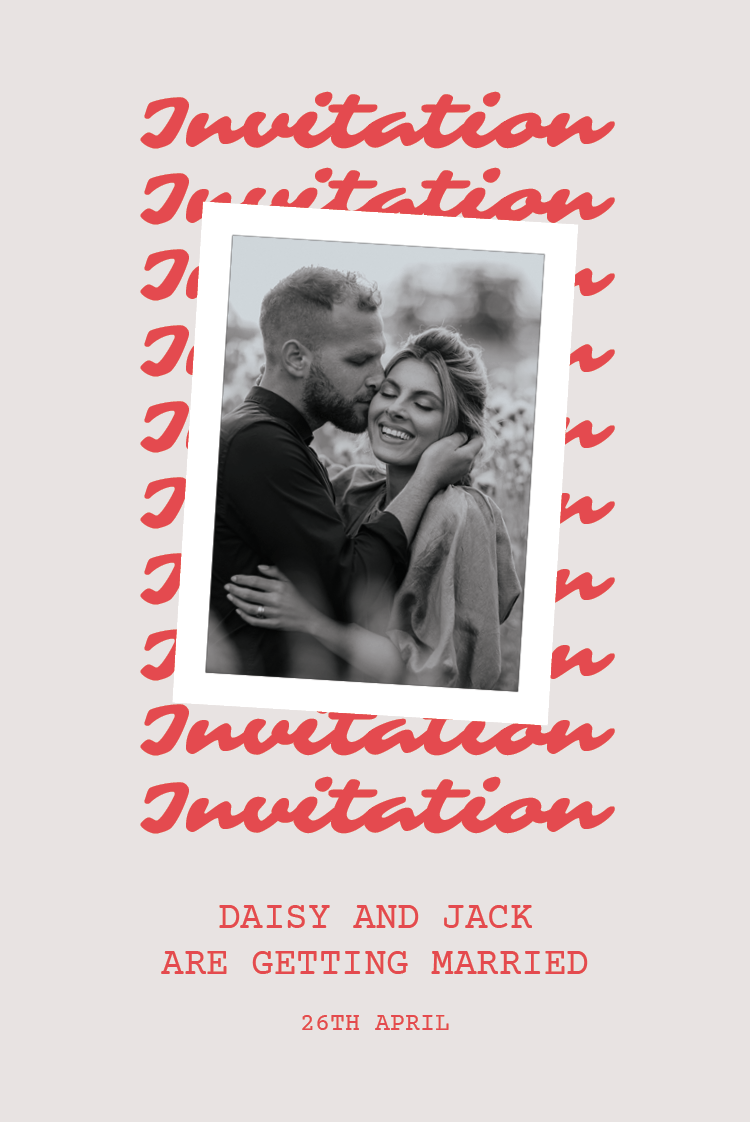 Invitations — Signed in crimson