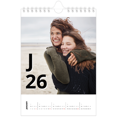 A5 Photo Calendar — Letter style [January]