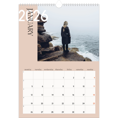 A3 photo calendars — Overlapping text [January]
