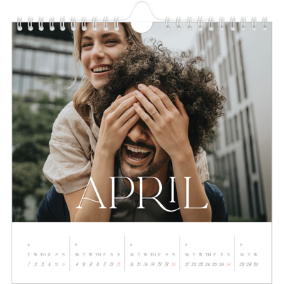 Square calendars  — Larger than life [April]