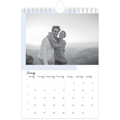 A5 Photo Calendar — Colour screens [January]