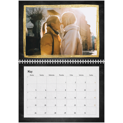 A4 Double Photo Calendar — Rustic charm [cover]