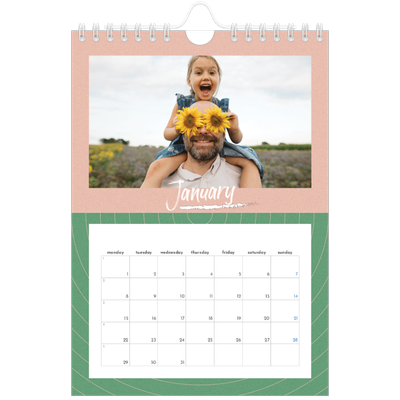 A5 Photo Calendar — Colour and pattern [January]