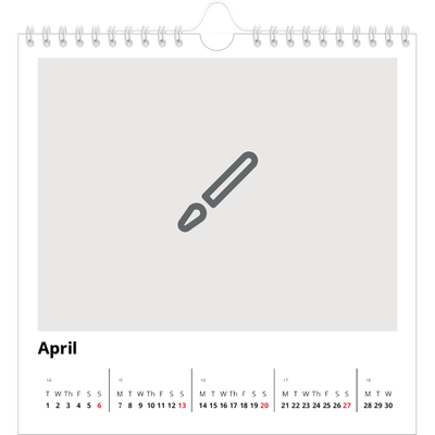 Square calendars  — Design your own calendar [April]