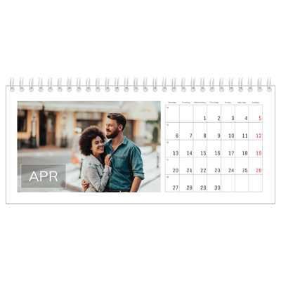 Desk calendars — Date box overlay [April]