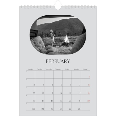 A4 Photo Calendar — Open road [February]