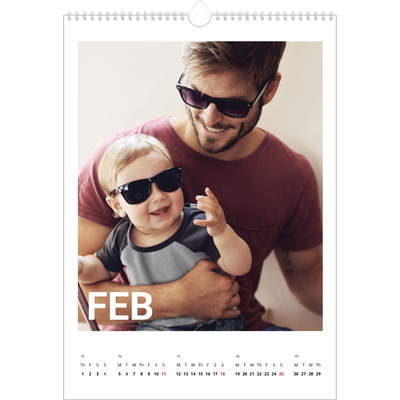 A3 photo calendars — Big month [February]