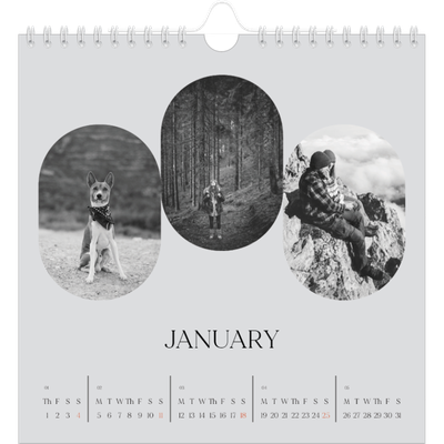 Square calendars  — Open road [January]