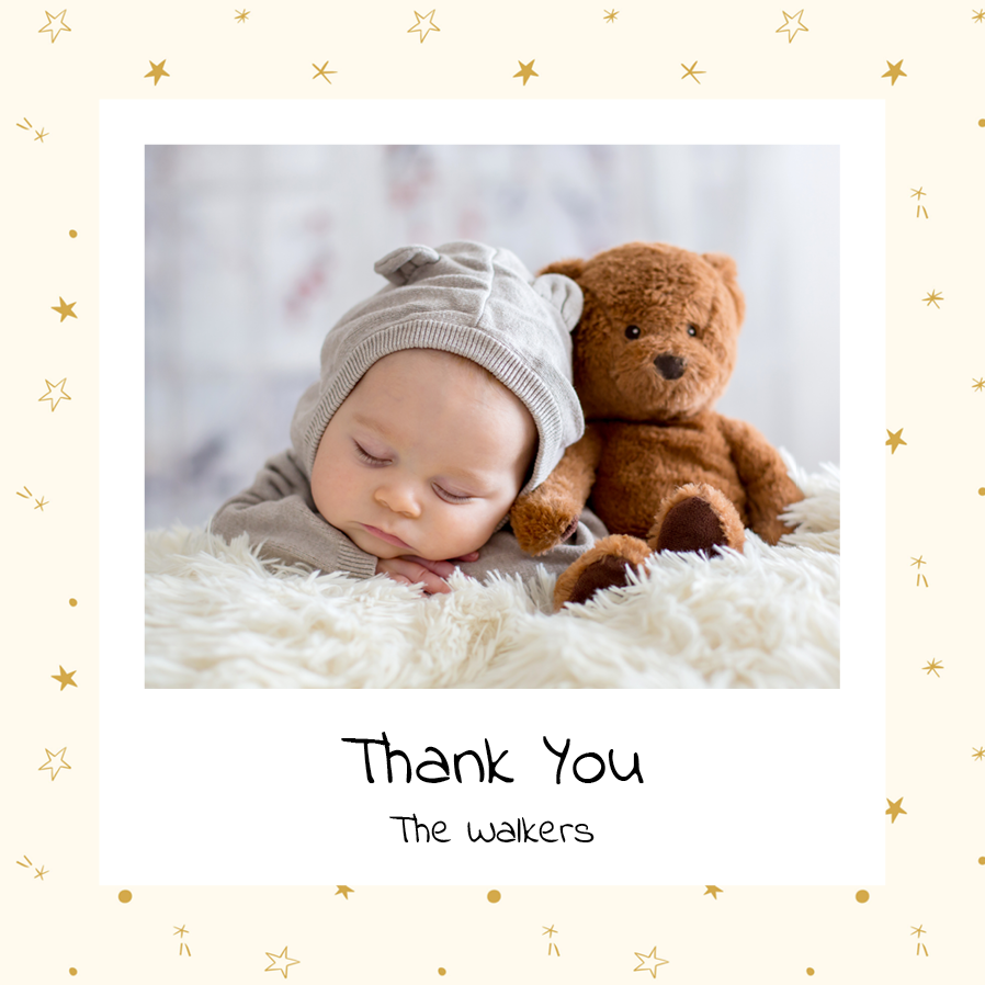 Thank you cards — Our little star