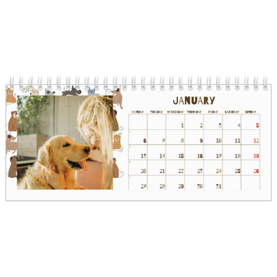 Desk calendars — Playful puppy [January]