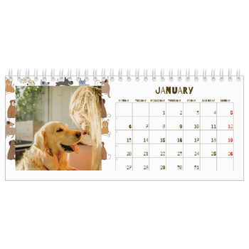 Desk Photo Calendar — Playful puppy