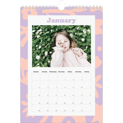 A4 Photo Calendar — Playing with pattern [January]