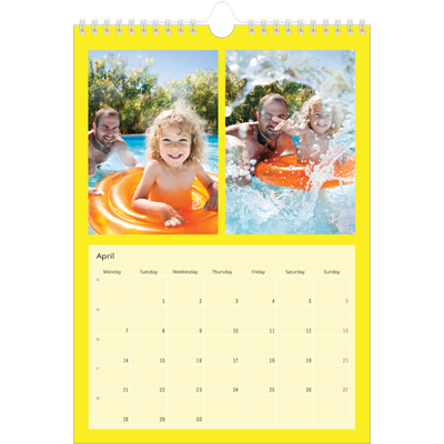 A4 Photo Calendar — Bright and bold [April]