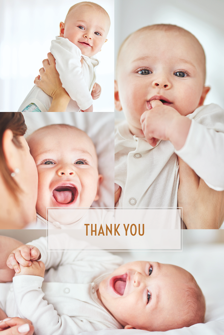 Thank you cards — Look who's here