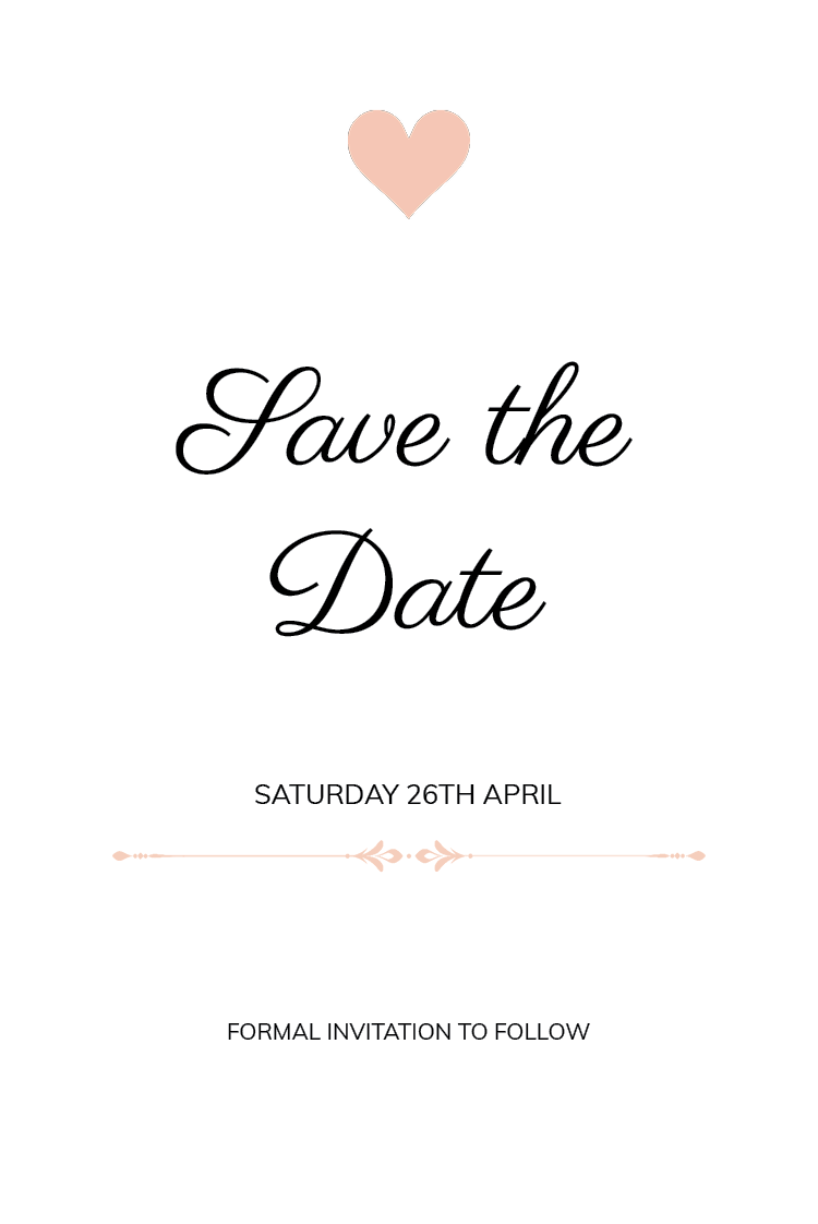 Save the date — Romantic
