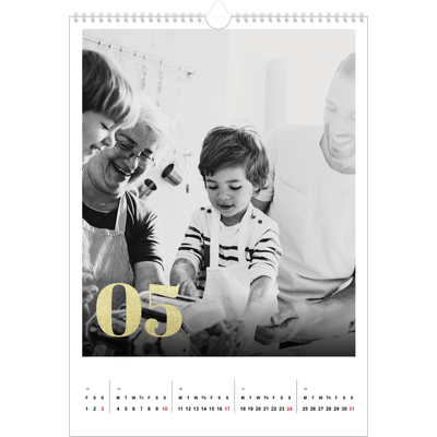 A3 photo calendars — Large glitter numbers [cover]