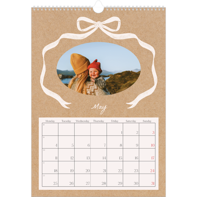 A3 photo calendars — Kraft and bow [cover]