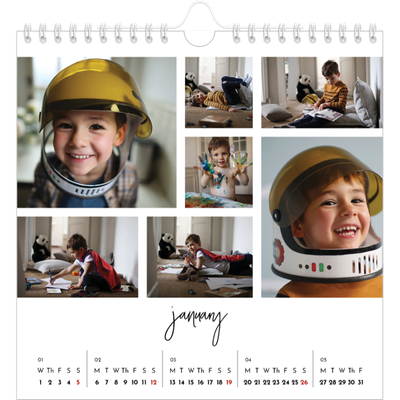 Square calendars  — Photo arrangements [January]
