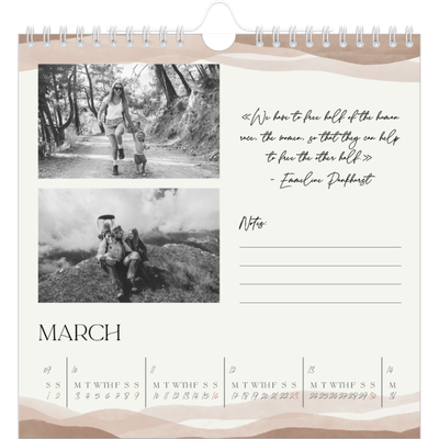 Square calendars  — Wellbeing quotes [March]