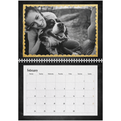 A4 Double Photo Calendar — Rustic charm [February]