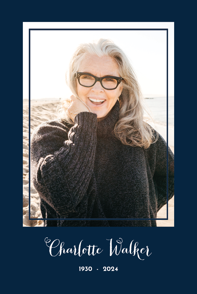 Thank you cards — Dark blue memorial