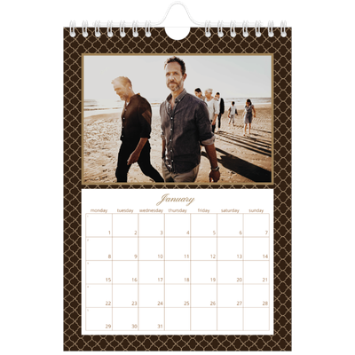 A5 Photo Calendar — Vintage monochrome [January]