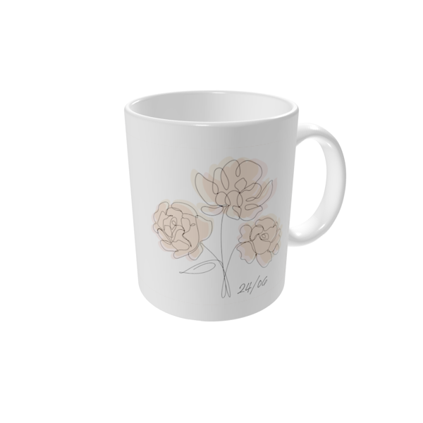 Personalised mugs — Delicate flower lines