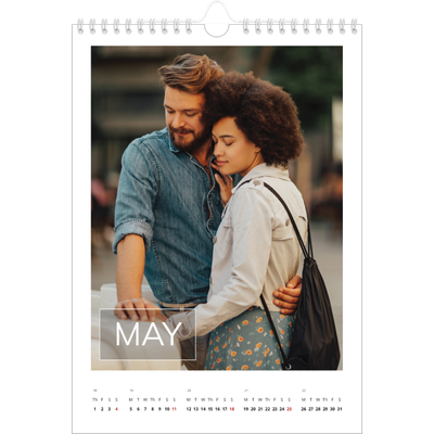 A4 Photo Calendar — Date box overlay [May]