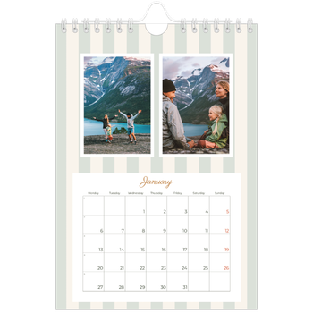 A5 portrait — Script and stripes