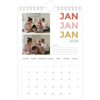 A5 portrait — Colourful type