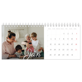 Desk Photo Calendar — Handwritten month