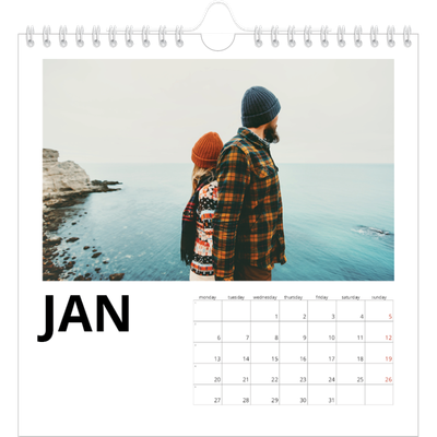 Square calendars  — White space [January]