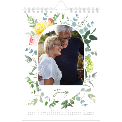 A5 Photo Calendar — Traditional flowers [January]