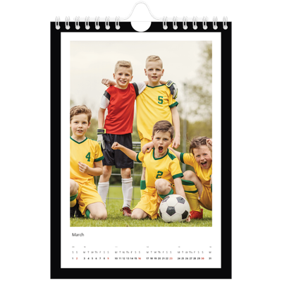 A5 Photo Calendar — Black frame [March]