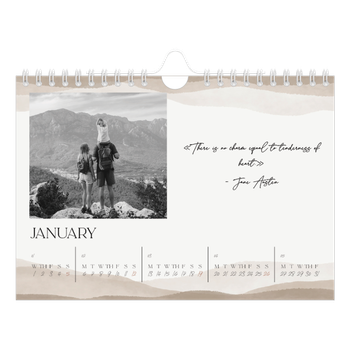 A5 Landscape Photo Calendar — Wellbeing quotes
