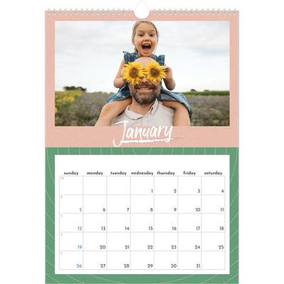 A3 photo calendars — Colour and pattern [January]