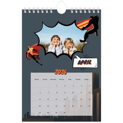 A5 Photo Calendar — Comic book [April]